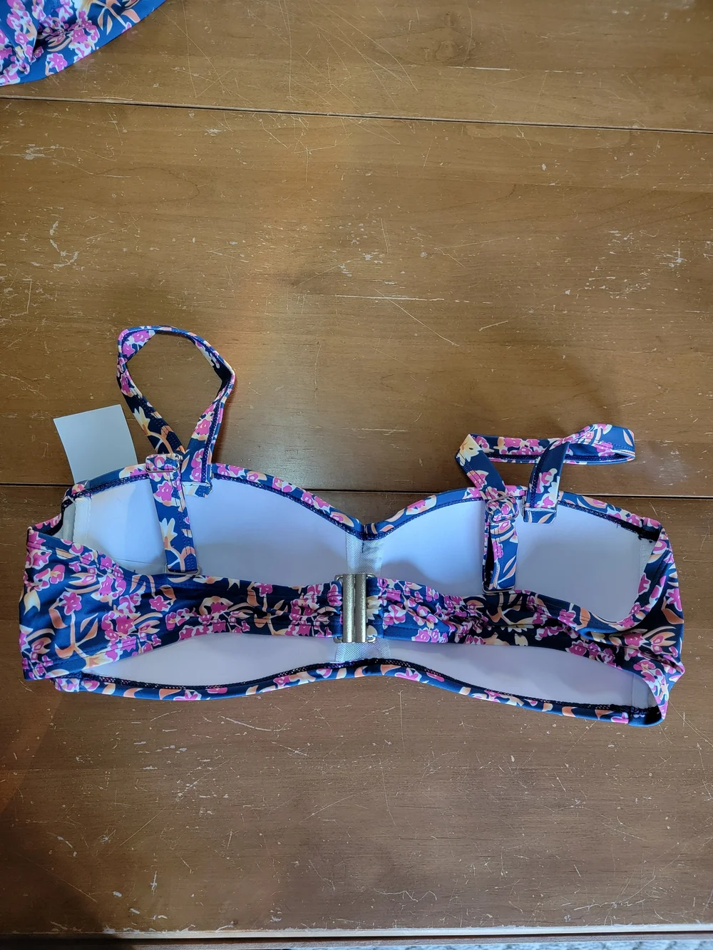 Two Piece Bikini Bandau Bra Top With Removable Straps High Waisted Skirtini 3X - Picture 8 of 15